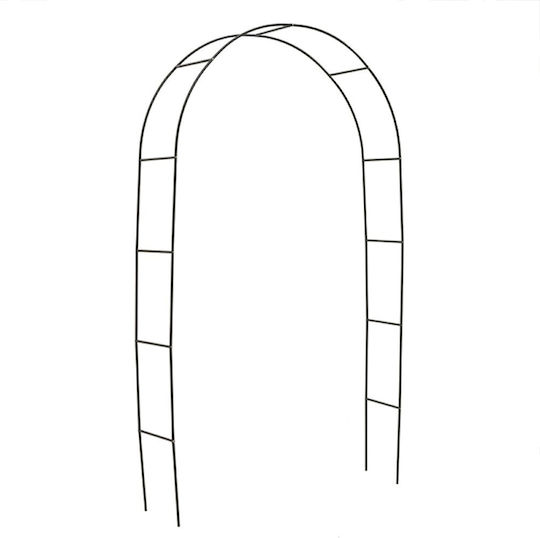Garden Arch from Metal in Black Colour 140x36x240cm