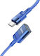 Hoco U107 Braided USB 3.0 Cable USB-C male - USB-A female Blue 1.2m