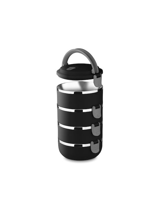 Tadar Lunchbox Kunststoff Schwarz 1600ml 1Stück