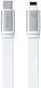 WK WDC-187 Braided / Flat USB-C to Lightning Cable 20W Λευκό 1.2m