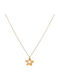 LifeLikes Birthstone June Κολιέ με σχέδιο Λουλούδι Επιχρυσωμένο με Πέρλες