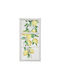 Inart Wall Decor White and Yellow Wooden 32x2x64cm