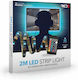 The Source Ταινία LED USB 5V RGB Φως 2m με Τροφοδοτικό & Τηλεχειριστήριο