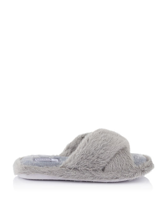 Jomix MD7348 Women's Slipper with Fur In Gray Colour