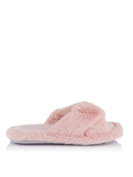 Jomix MD7348 Women's Slipper with Fur In Pink Colour