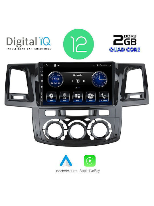 Digital IQ Car Audio System for Toyota Hilux 2005 - 2016 (Bluetooth/USB/AUX/WiFi/GPS/Apple-Carplay/Android-Auto/CD) with Touch Screen 9"