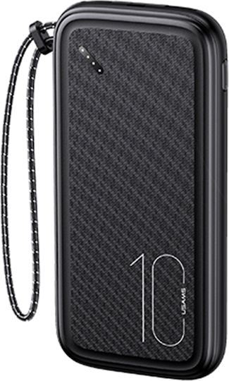 Usams PB56 Power Bank 10000mAh με 2 Θύρες USB-A Μαύρο