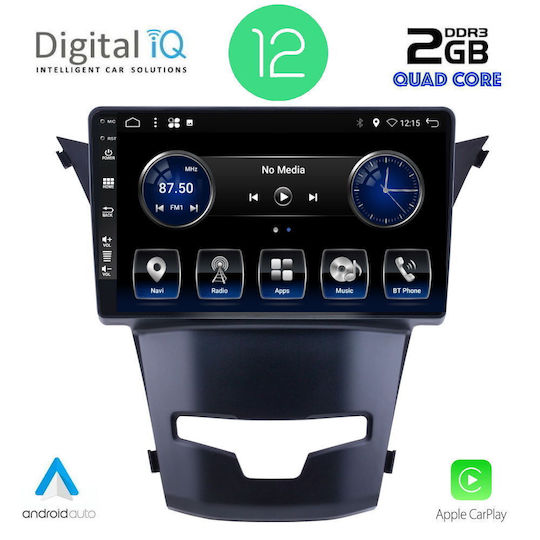 Digital IQ Car Audio System for Daewoo Korando SsangYong Korando Korando 2014+ Bluetooth USB AUX Wi-Fi GPS Apple CarPlay Android Auto CD with 9 Inch Touch Screen
