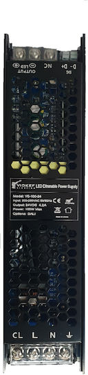 Viokef Dimmable Τροφοδοτικό LED IP20 Ισχύος 100W με Τάση Εξόδου 24V