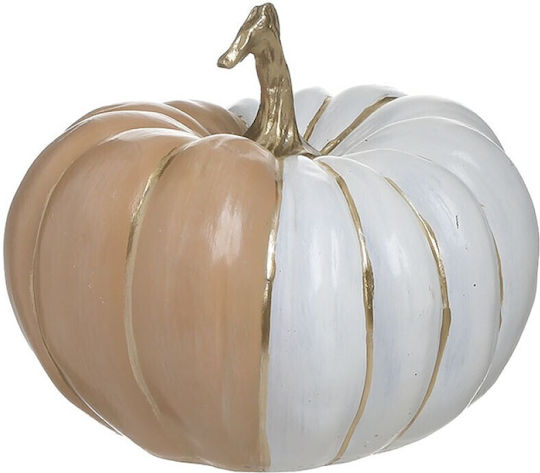 Inart Decorativă Dovleac Polirășină Beige White 16x16x13cm 1buc