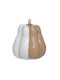 Inart Dekorative Kürbis aus Polyresin Beige White 11x11x13cm 1Stück