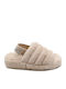 Soft City Winter Women's Slippers with Fur Beige