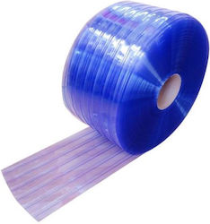 Strip curtain 200mm x 4 mm, ribbed, transparent, for maintenance (meter)