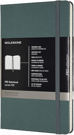 Moleskine Pro Notebook with Elastic Green