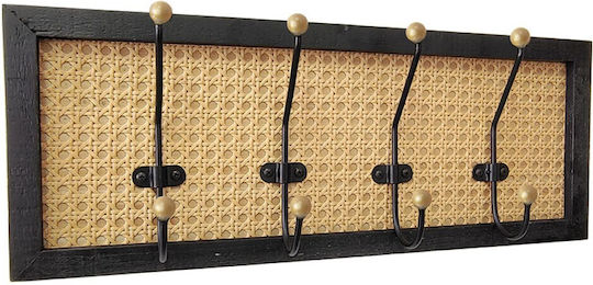 Inart Agățători De Perete Din Lemn Cu 4 Compartimente 60x20x8cm Inart Agățători De Perete Din Lemn Cu 4 Compartimente 60x20x8cm