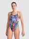 Arena Kaleidoscopic Athletic One-Piece Swimsuit Blue