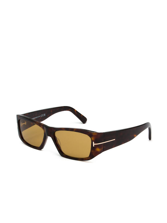 Tom Ford Sonnenbrillen mit Braun Schildkröte Rahmen und Gelb Linse TF986 52E