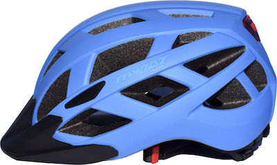 GoldBike My Nat Mountain Bicycle Helmet with LED Light Blue