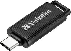 Verbatim Retractable 64GB USB 3.2 Stick cu conexiune USB-C Negru