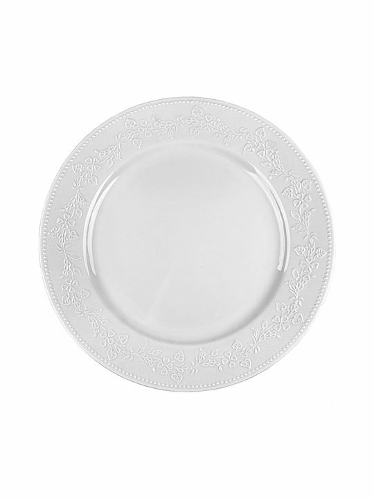 Oriana Ferelli Kea Plate Shallow made of Porcelain White with Diameter 27cm