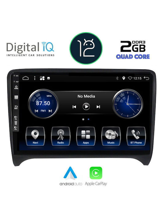 Digital IQ Car Audio System for Audi TT / TT (8J) 2007-2015 (Bluetooth/USB/AUX/WiFi/GPS/Apple-Carplay/Android-Auto/CD) with Touch Screen 9"