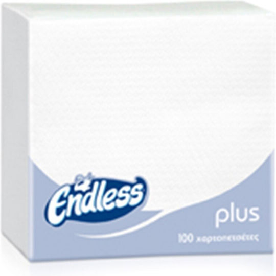 Endless Plus Χαρτοπετσέτα 1Φ Λευκή 30x30εκ. (100τμχ x 32συσκ.)