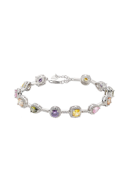 Oxzen Bracelet Riviera made of Silver with Zircon