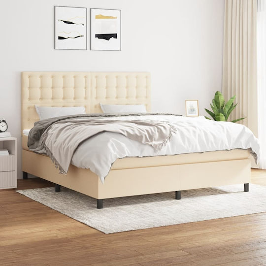 Bett Übergröße Mit Stoff bezogen Blue mit Latten & Matratze 160x200cm