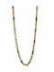 Two-tone Chain Neck made of Silver Gold-plated Thin Thickness 2.9mm and Length 55cm
