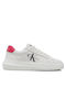 Calvin Klein Sneakers White / Raspberry Sorbet