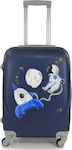 Playbags PS219 Children's Cabin Travel Suitcase Hard Blue with 4 Wheels Height 55cm. ps219-20
