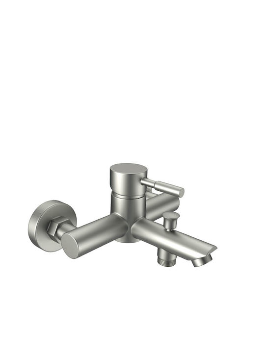 HIlang Italian Group Slim Mixing Bathtub Shower Faucet Inox Silver