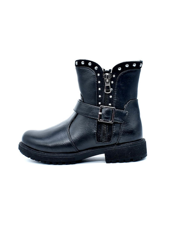 Asso Kids Boots with Zipper Black