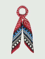 Marella Women's Silk Scarf Red -002
