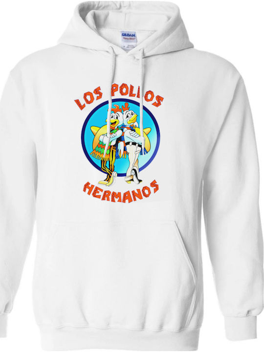 Los Pollos Hermanos Блуза с качулка Breaking Bad Бял