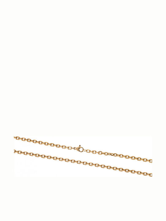 Senza Chain Neck made of Steel Gold-plated Thin...