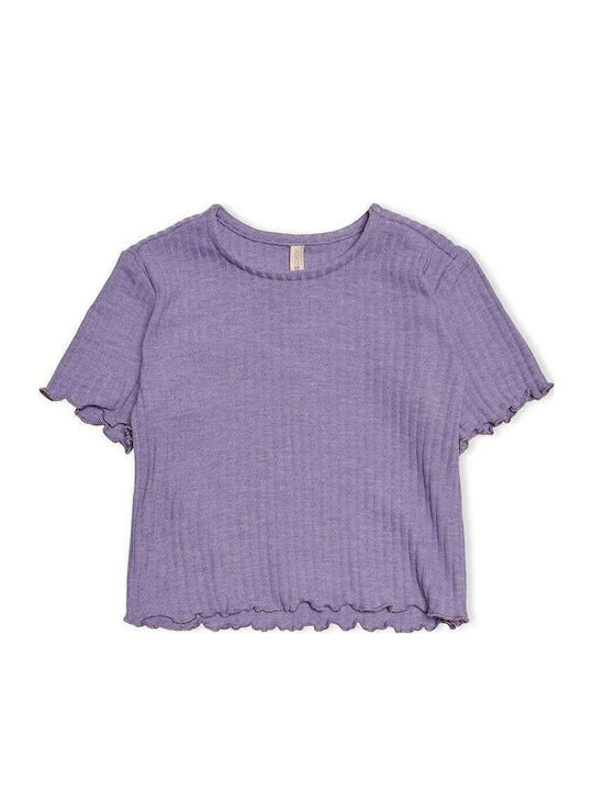 Only Bluză pentru copii Cu mânecă scurtă Violet