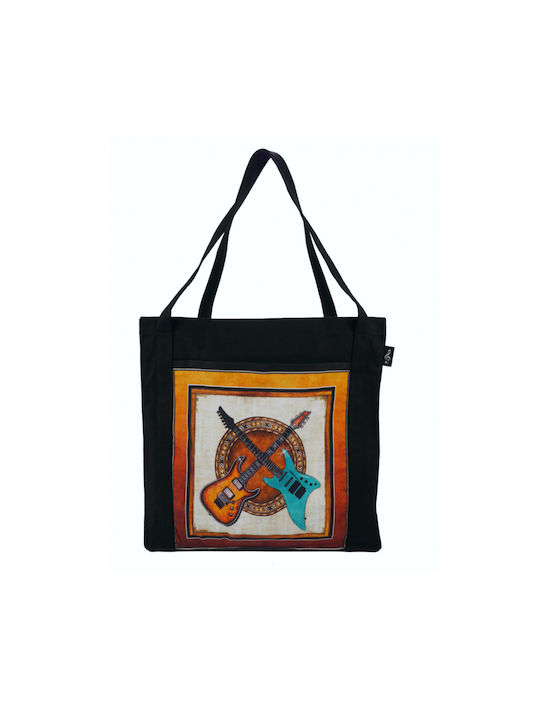 AGIFTY City Shopper Shoulder Bag - Electric Guitar (Orange)