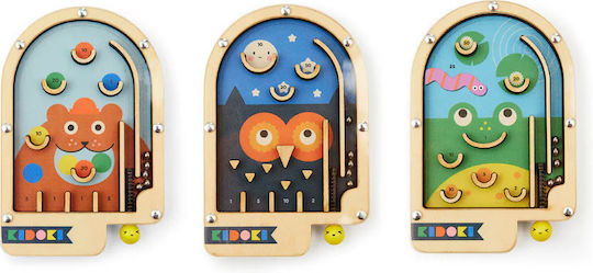 Kikkerland Wooden Tabletop Pinball (Various Designs/Assortment of Designs) 1pc