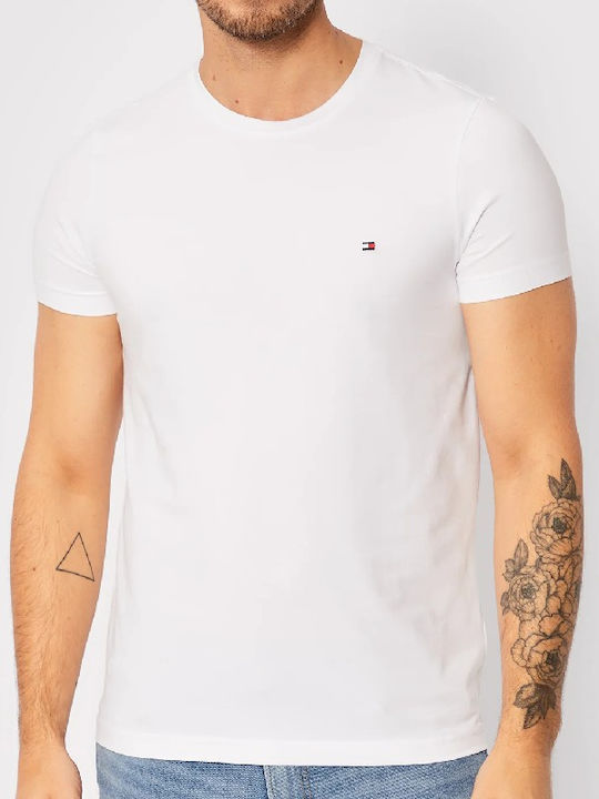 Tommy Hilfiger T-shirt Bărbătesc cu Mânecă Scurtă Alb