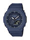 Casio Uhr Chronograph mit Marineblau Kautschukarmband