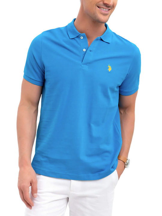 U.S. Polo Assn. Herren Kurzarmshirt Polo Blau