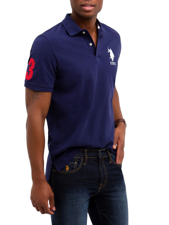 U.S. Polo Assn. Herren Kurzarmshirt Polo Marine...