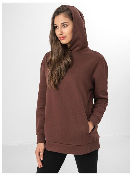 Outhorn Women's Long Hooded Sweatshirt Brown