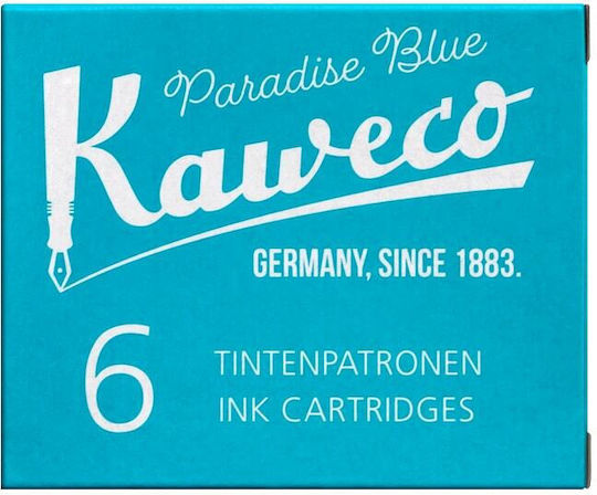 Kaweco 6 Replacement Inks for Fountain Pen Paradise Blue 1ml