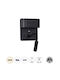 GloboStar Ibis Modern Lamp Wall with Integrated LED and Natural White Light Black 10x18cm