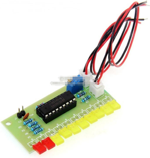 Haitronic Haitronic Microelectronics Accessories LM3915 10 LED Sound Audio Spectrum Analyzer Level Indicator Soldered HS1744A