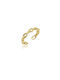 Gold plated silver chain ring 925