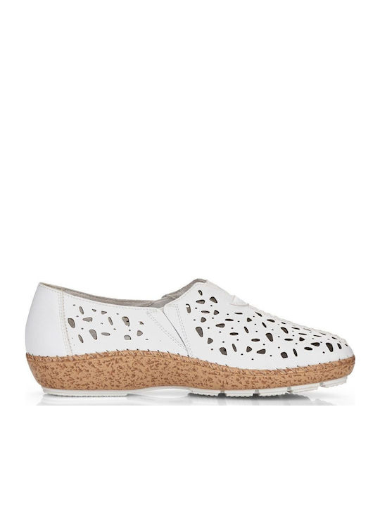Анатомични Дамски Slip-On Кожени Бели