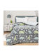 Kids Duvet Cover Glow in the Dark Single Dinosaur Gray 160x220cm